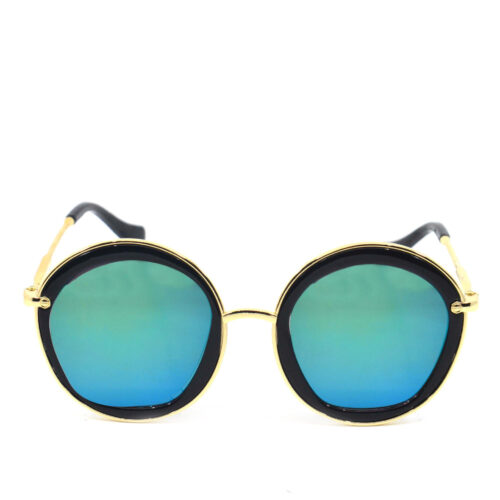 Women's sunglasses with polygonal lenses
