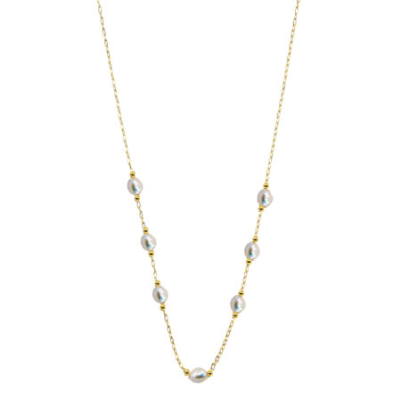 Tortuga design necklace with oval pearls Tortuga design necklace with oval pearls