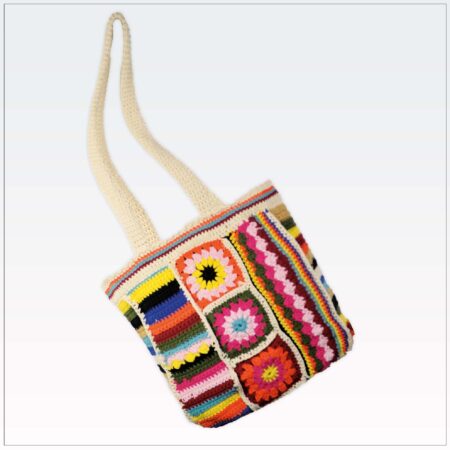 Τσάντα ώμου βαμβακερή πλεχτή